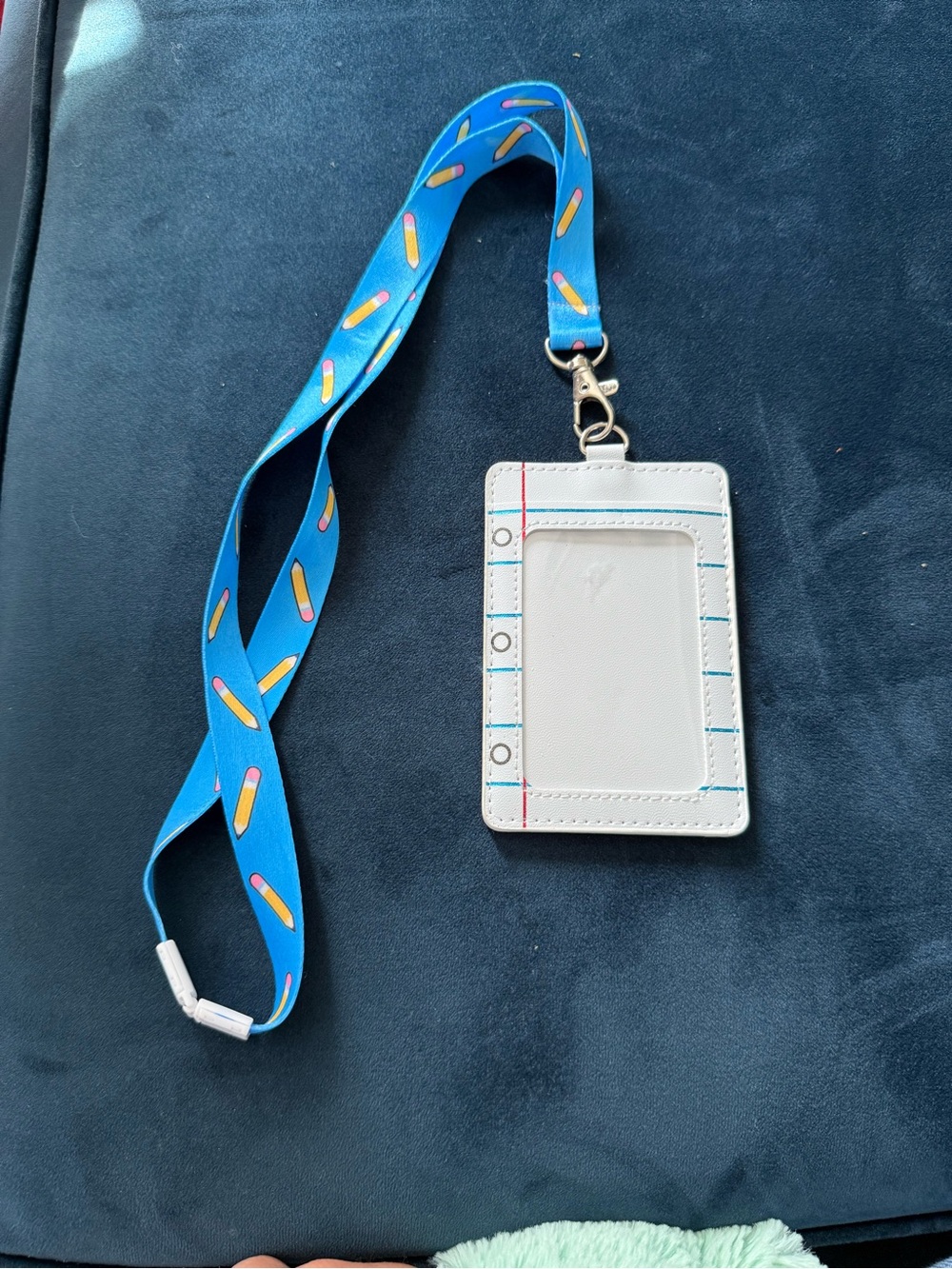 Teacher Lanyard Pencil and Notebook Design ID Holder, Multicolor NWOT